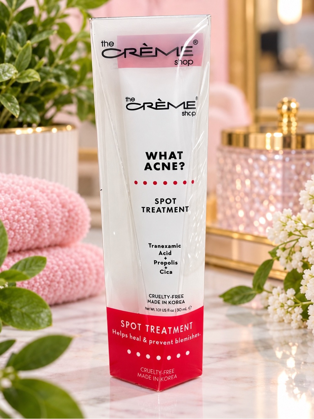 The Crème Shop What Acne? Spot Treatment 30ml Tranexamic Acid Propolis Cica
